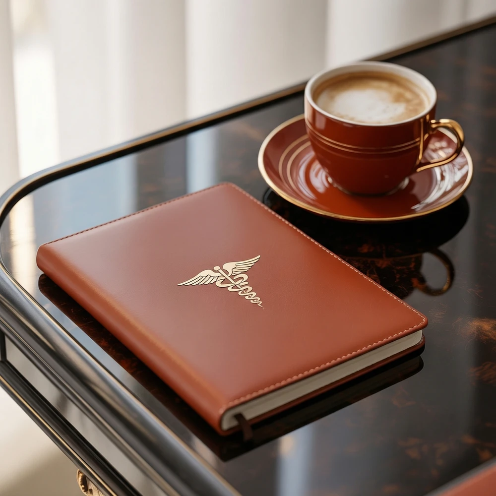 Cult Hermes notebook and coffee
